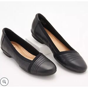 New! Clark’s Collection Leather Ballet Flats - Sara Erin in black‎ size 8